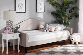 Michigan Beige Fabric Dark Brown Full Size Daybed - $9,278.07 MXN