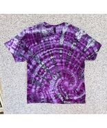 NEW Gildan Womens Purple Gray White Spiral Ice Tie Dye Short Sleeve Shir... - $413.47 MXN