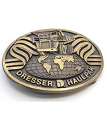 Dresser Haulpak Dump Truck Design Solid Brass Belt Buckle Oval 3.5&quot; - £20.02 GBP