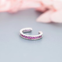 0.50Ct Round Cut Lab-Created Sapphire Ear Cuff Earring 14k White Gold Pl... - $75.45