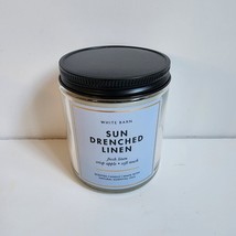 Bath Body Works White Barn Sun Drenched Linen Fresh Linen Single Wick Candle - £7.58 GBP