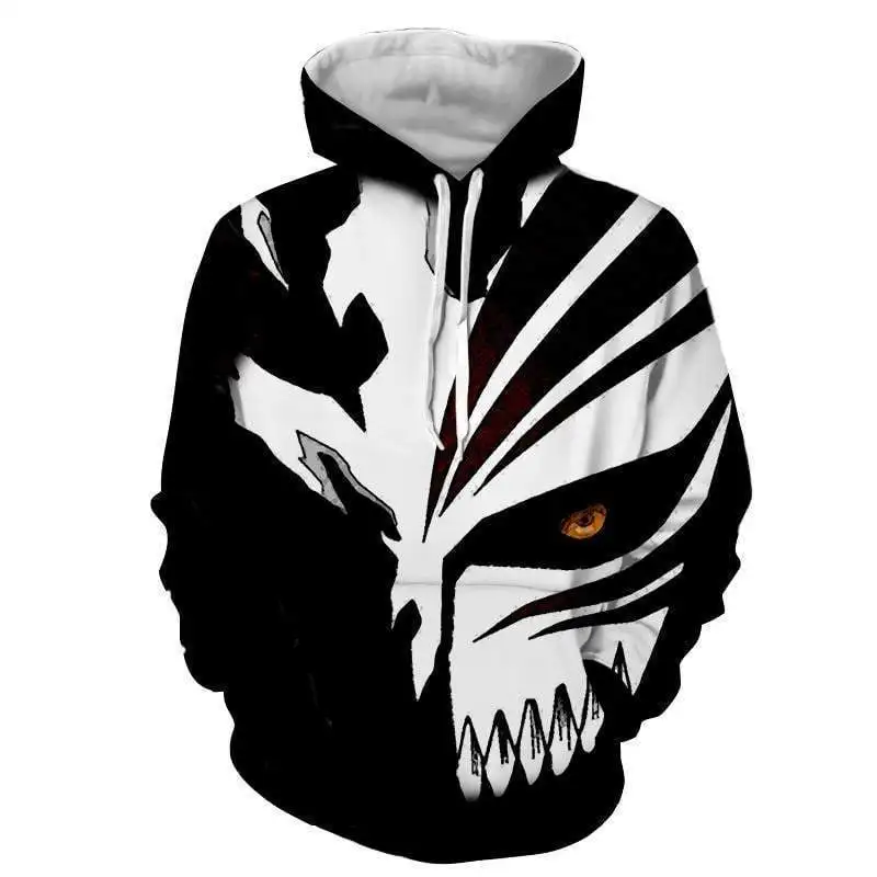 2021 New Autumn Winter Trendy Hoodie Men  Bleach 3D Printed Hooded s Hip Hop Str - £133.72 GBP