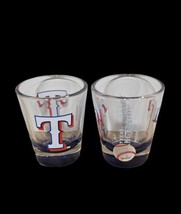 Set of 2 Texas Rangers Team Shot Glass Larger Logo 2oz New Licensed MLB New - $18.89