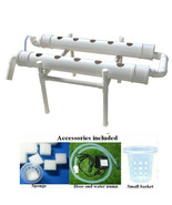 One-Layer Two Pipes Hydroponic 10 Plant Site Grow Kit with 110V Water Pump - $67.32