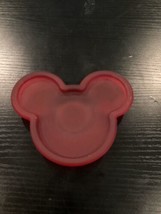 Disney Mickey Mouse Ears Red Frosted Glass Tea Votive Candle holder Or A... - $14.85