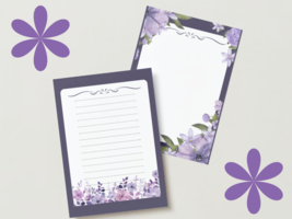 Junk journal pages journal digital,Letter writing paper,Printable Purple... - £1.59 GBP