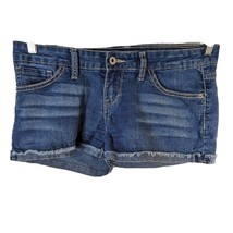 Levis Shorty Short Jean Shorts Denim Womens Size 9 Distressed Roll Up 34x2.5 - £20.37 GBP