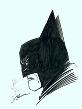 John Romita Jr. &amp; Scott Hanna Signed Original Art Sketch Batman The Dark Knight - £316.53 GBP