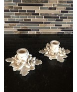 Fall Leaf &amp; Acorn Taper Candle Holder Valentino Italy Thanksgiving Table... - $50.91 CAD