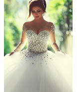 Sweetheart Empire Waist Ball Gown Wedding Dress Princess Wedding Dress - $289.90