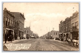 RPPC Main Street View Blue Earth Minnesota MN 1911 Postcard Y16 - $8.86