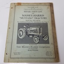 Massey-Harris Mustang Tractor Repair Parts List Exploded View Diagrams 1952 - £15.14 GBP