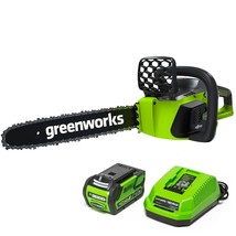 Greenworks 40V 16-Inch Cordless Chainsaw, 4AH Battery and a Charger Incl... - £324.32 GBP