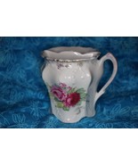 Very Rare Left Hand Vintage White Pink Rose Floral Bavarian Tea Strainer... - $48.77