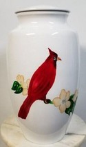 Large/Adult 200 Cubic Inch Cardinal on Flower Aluminum Cremation Urn for Ashes - £162.38 GBP