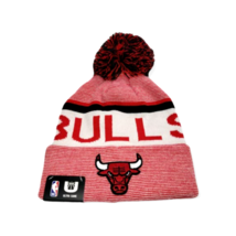 Chicago Bulls NBA Ultra Game Winter Cuffed Knit Pom Skull Cap Red / White OSFM - £20.31 GBP