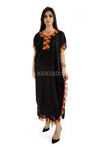 KENZADI Moroccan Women Caftan Handmade Fits S to L Beach Cover up Made in Morocc - £19.65 GBP