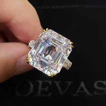 OEVAS 100% 925 Sterling Silver Sparkling 30 Carats High Carbon Diamond Wedding R - £44.85 GBP