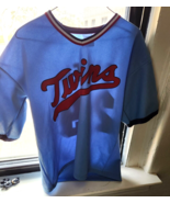 Minnesota Twins Blue Jersey Top Large park antony baseball mlb rob carew... - £18.98 GBP
