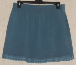 New Womens Woolrich Blue Stripe Pull On Knit Skirt W/ Pockets Size S - £22.04 GBP