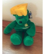 RARE Limited Treasures Pro Bears Green &amp; Gold Plush Bean Bag Brett Favre... - £22.95 GBP