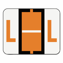 Smead A-Z Color-Coded Bar-Style End Tab Labels Letter L Dark Orange 500/... - $41.60