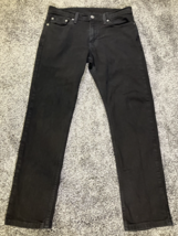 Levis 511 Jeans Mens 30x30 (31x29 Actual) Black Stretch Straight Leg Bla... - £25.59 GBP