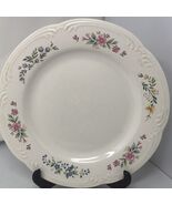 Pfaltzgraff Meadow Lane Dinner Plate Vintage USA White Floral Stoneware ... - $12.37 CAD