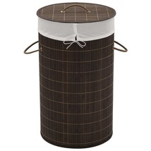  Bamboo Laundry Bin Round Dark Brown - $1,837.67 MXN