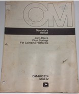 Vtg John Deere Float Springs Operator’s Manual for Combine Platforms OM-... - £3.19 GBP