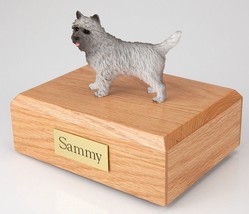 Gray Cairn Terrier Pet Funeral Cremation Urn Avail in 3 Diff Colors &amp; 4 Sizes - £133.36 GBP+