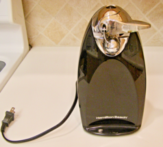 VINT. HAMILTON BEACH HEAVYWEIGHT BLACK ELECTRIC CAN OPENER+KNIFE SHARPEN... - $4.95