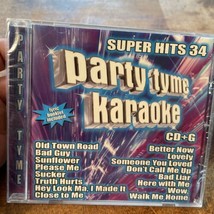 Party Tyme Karaoke Super Hits 34 (CD+G) 16-Song Album NEW *Cracked Case - £2.82 GBP