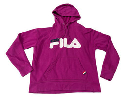 FILA SPORT Women’s Long Sleeve Hoodie Jacket Purple With Logo And Pockets Size L - £20.46 GBP