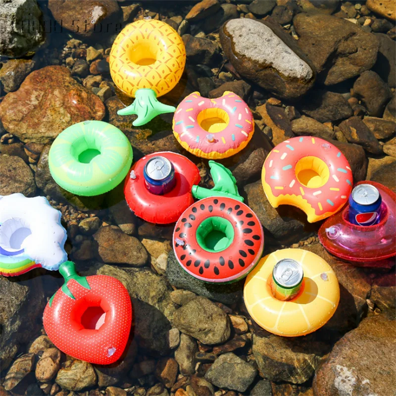 Inflatable Cup Holder Swimming Pool Accessories Drink Floating Donut Poo... - £9.29 GBP