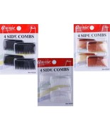 4 PIECES 4 SIDE COMBS HAIR ACCESSORIES CLEAR/BLACK/BROWN - $4.77 CAD