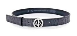 Armani Exchange Women Belt - 30 Black Elegant Designer Fashion 2025 Coll... - $1,291.83 MXN