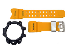 Casio G-Shock Mudmaster GWG-1000-1A9 Rubber Yellow Watch Band Black Bezel Set  - £125.51 GBP