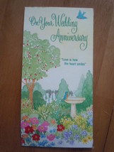 Vintage Forget Me Not On Your Wedding Anniversary Card 1981 - $4.99