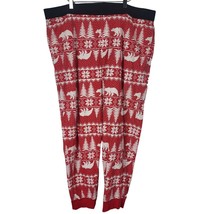 Old Navy Christmas Pajama Pants XXL Mens Red White Pull On Holiday Cuffed Pocket - £12.64 GBP