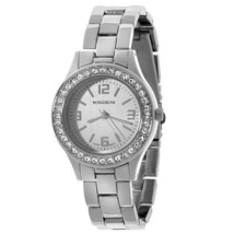 NEW Rousseau 9056 Women&#39;s Rene Collection Swarovski Bezel Silver Bracelet Watch - £20.53 GBP