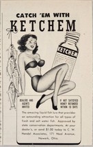 1952 Print Ad Ketchem Liquid Fish Lure Pretty Lady Handel Newark,Ohio - £5.36 GBP