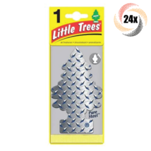 24x Packs Little Trees Single Pure Steel Scent Hanging Trees | Prevents Odor - $27.57