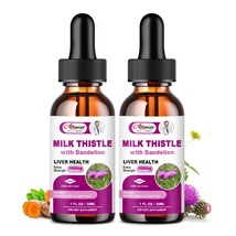 Milk Thistle Liquid Drop Dandelion Root Immune Support 2 Bottles - £31.88 GBP