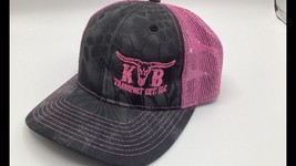 Richardson Snap Back Truckers Hat Pink And Black Ladies Logo K B. - £8.62 GBP