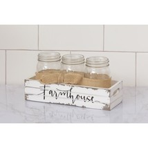 Farmhouse Mason Jar Holder with Jars - £30.26 GBP