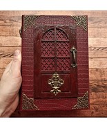 Door journal handmade Burgundy grimoire Witchy junk book for sale complete - $110.99 CAD