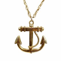 Vintage Anchor Pendant Necklace Men Women Sailor Boat Nautical - £18.44 GBP