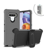LG STYLO 6 3-In-1 Hybrid Heavy Duty Holster Combo Case In Gray - €11,03 EUR