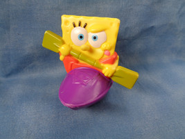 McDonald&#39;s 2012 SpongeBob Paddling In A Purple Canoe Plastic Happy Meal Toy  - £0.90 GBP